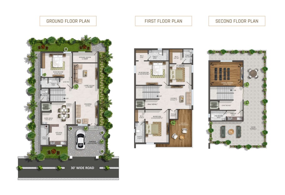 Villas Floors Plans